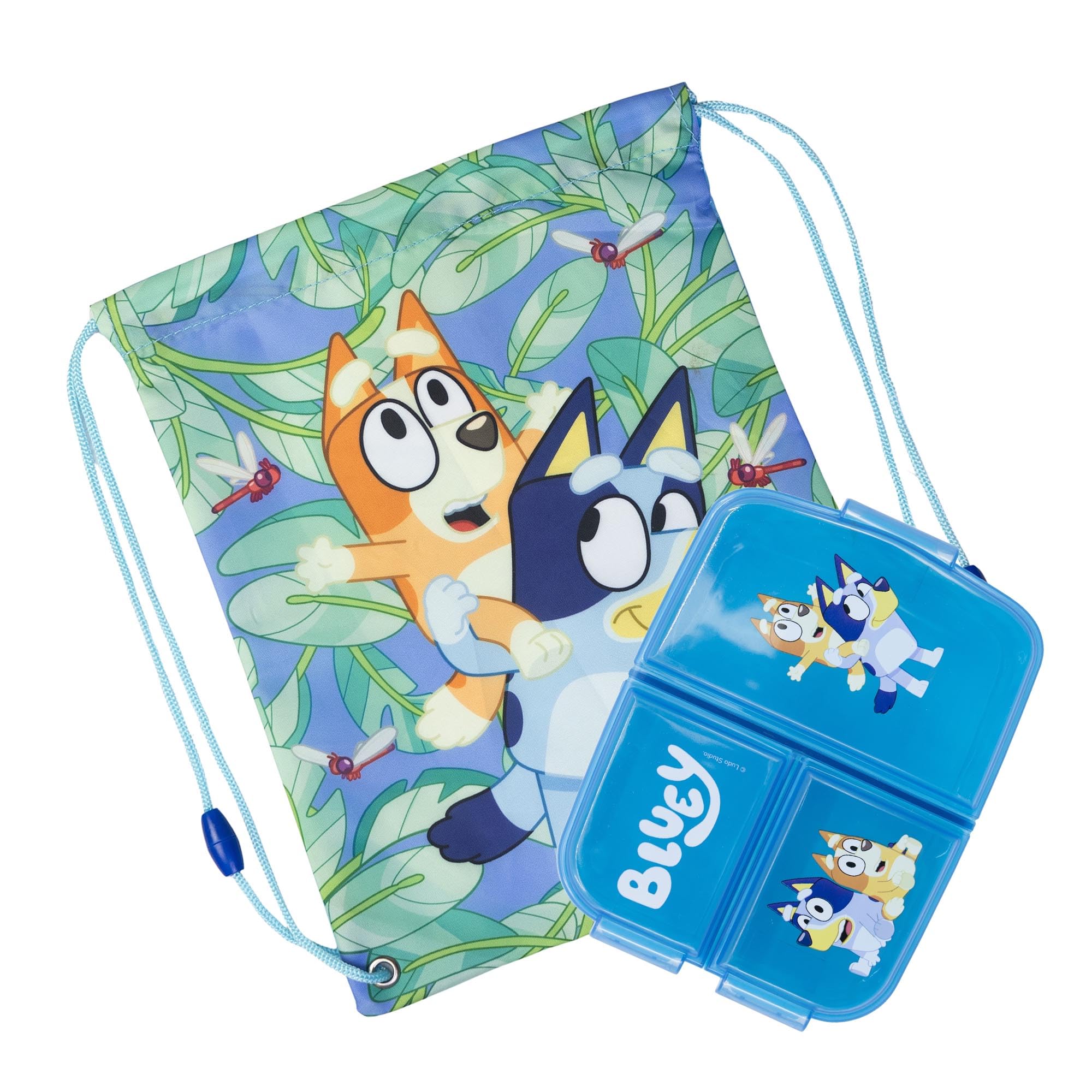 Boîte à Sandwich Enfant, Boîte à Déjeuner pour Enfants, Sac de Gym, Picnic, Piscine, Natation, Lunch Box Avec Sac, Bluey