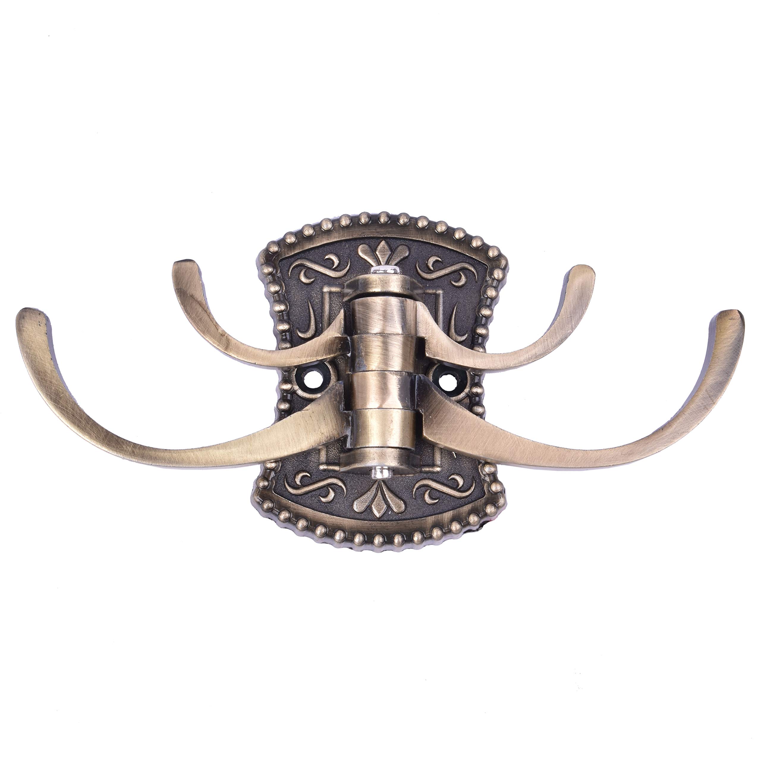 Plantex Zinc Robe Hook for Bathroom/Clothes Hanger for Wall/Kitchen Cloth Hanger/Bathroom Accessories - (Brass Antique) (B083J8FVF9) Amazon Price History, Amazon Price Tracker