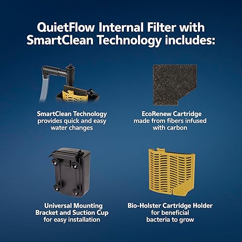 Miniatura 2 de Aqueon Filtro interno QuietFlow con tecnología SmartClean, mediano