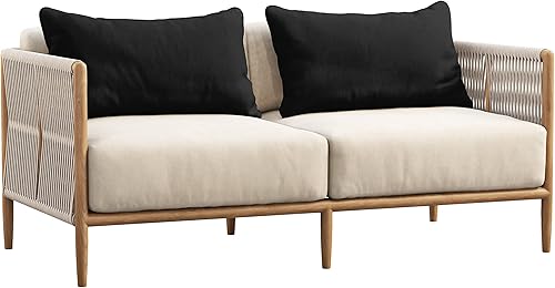 Miniatura 5 de Funda de almohada lumbar de tela de poliéster para interiores y exteriores, impermeable, rectangular, para todo tipo de clima, para muebles de