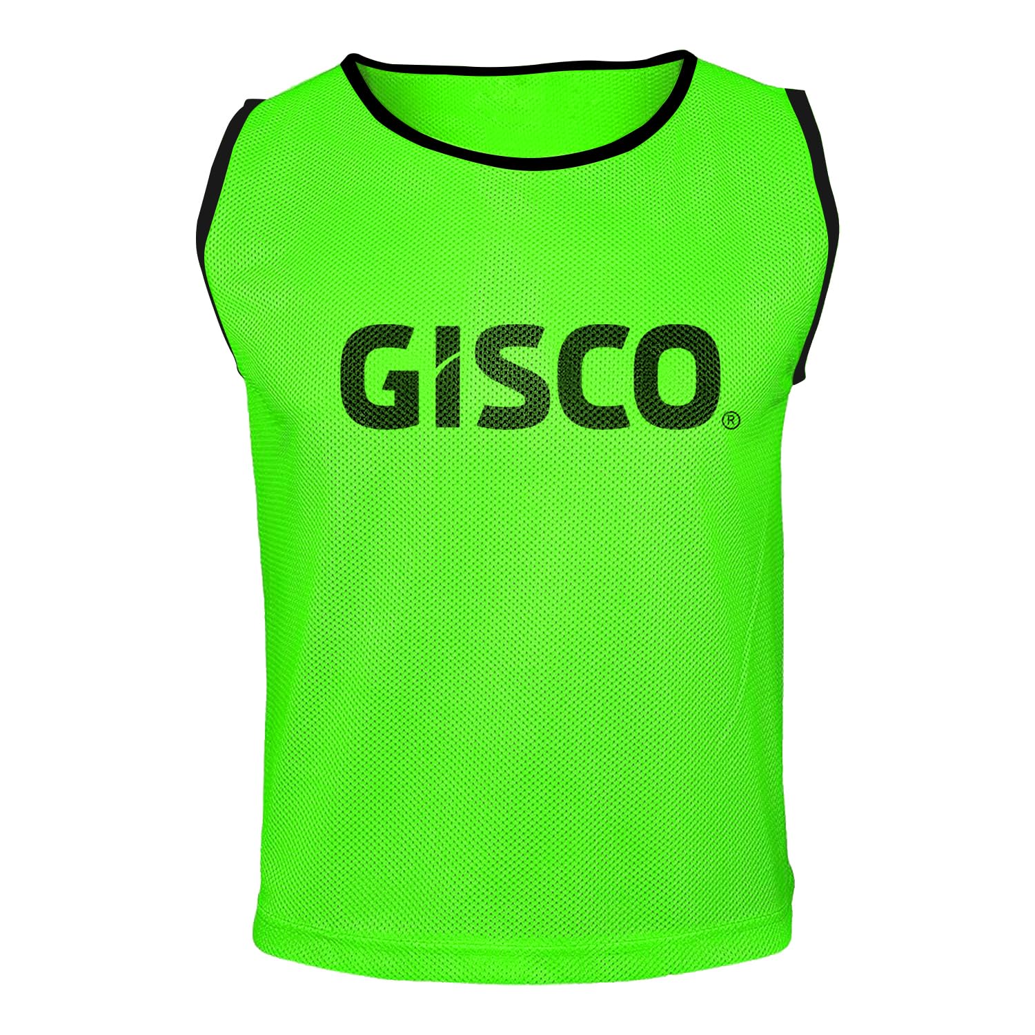 Gisco Sports Training Bibs Training Vest | Set of 12 (Green, Large)