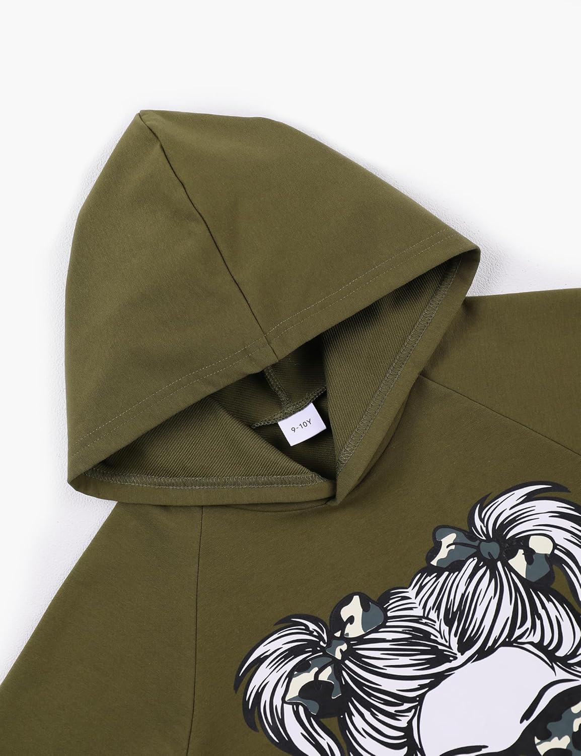 Girls Clothes Cool Girl Print Tie Dye Hoodie Pullover Sweatshirt Leggings 2PC Outfits - Image 6