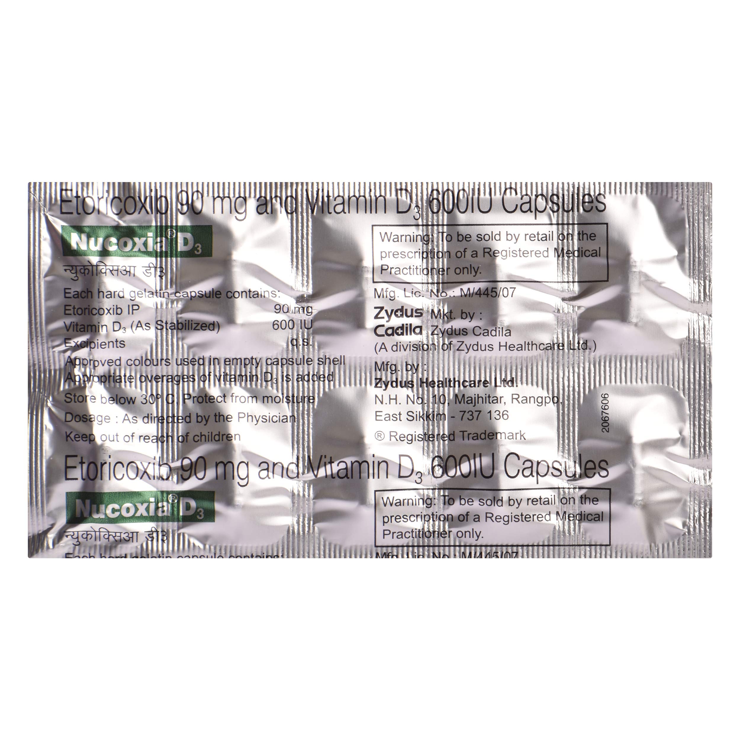 Nucoxia D3 - Stips of 10 Capsules