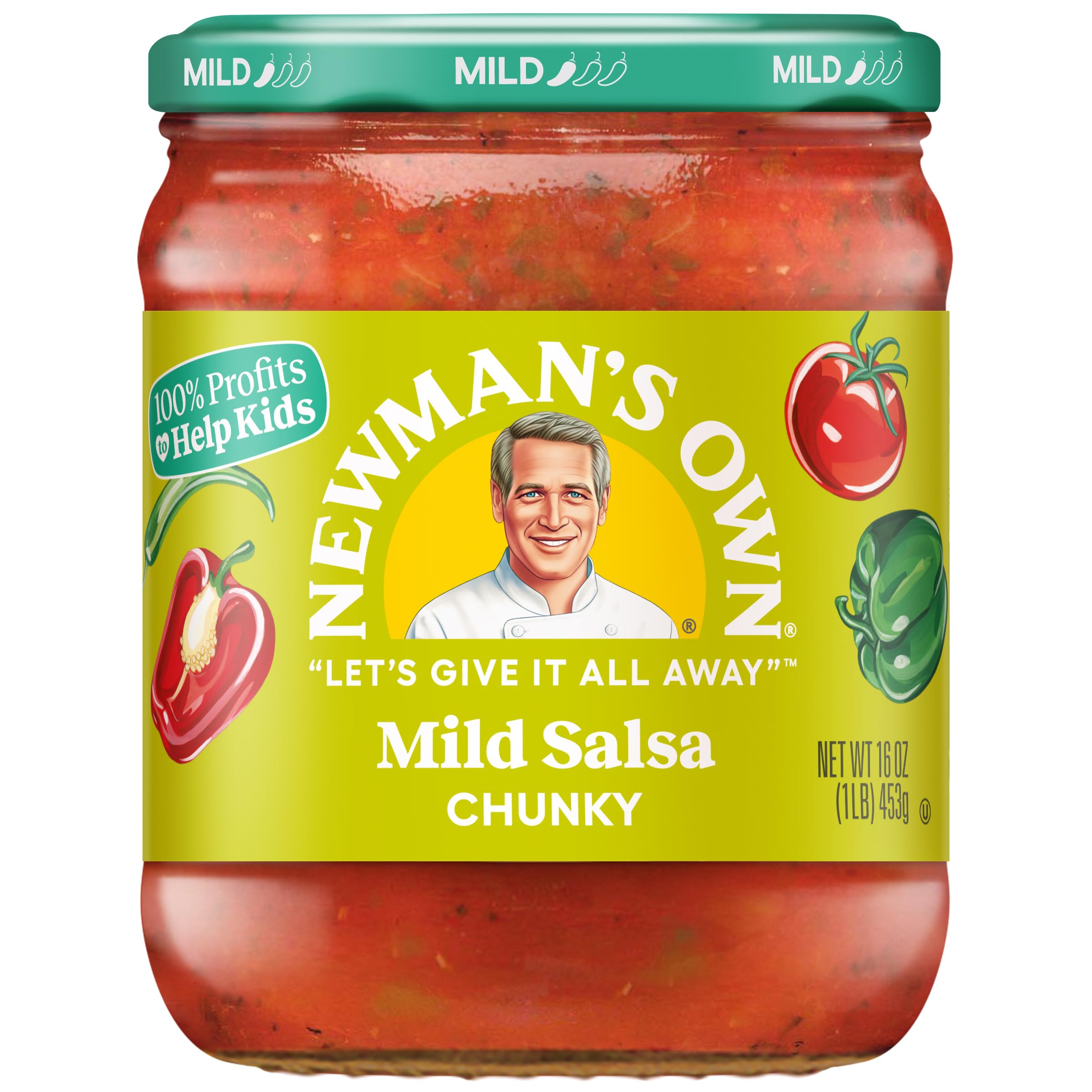Newmans Own Salsa, Mild, 16 Oz