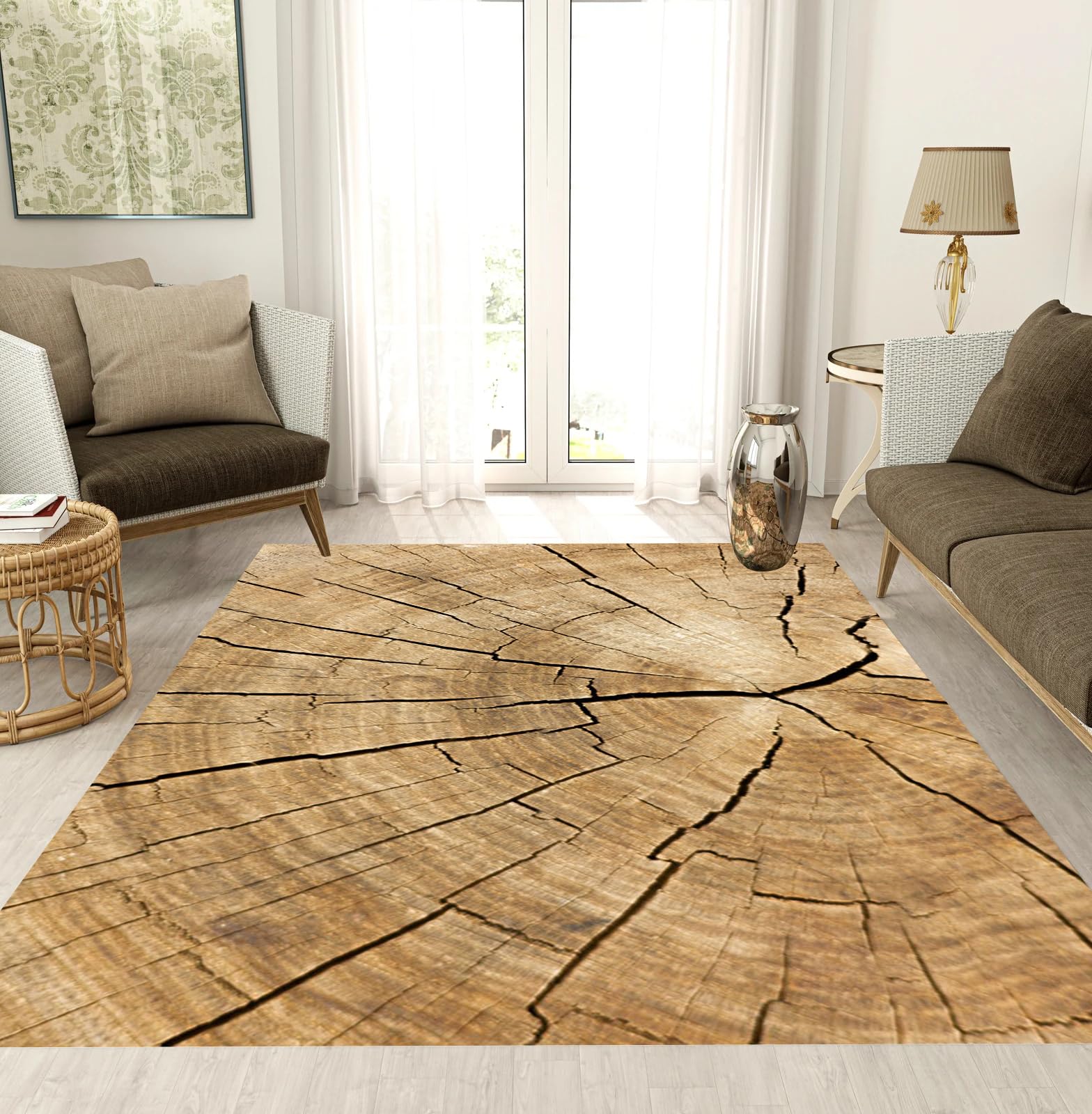 Amazon.com: Vintage Farmhouse Rustic Area Rug 5x7 Grey Brown