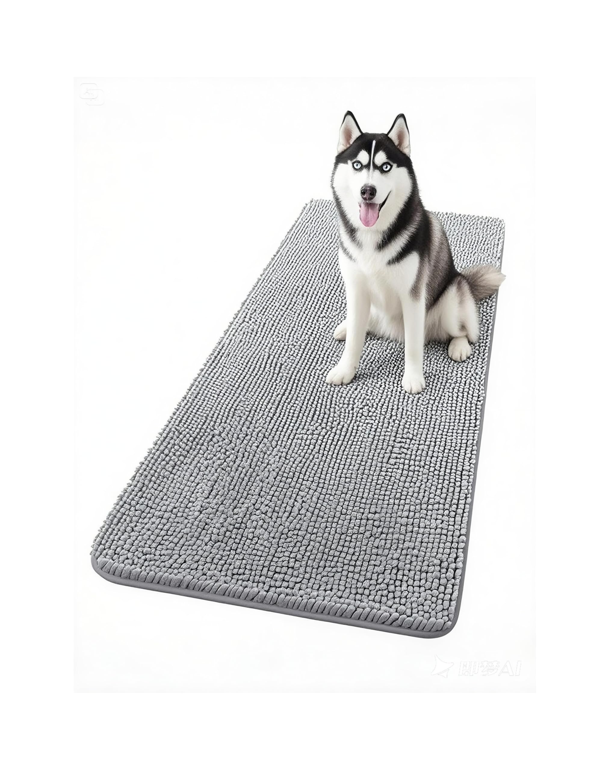 ChgLiPets 39" X 20" Washable Dog Door Mat, Ultra fine Fiber Pet Door Mat, Quick Drying Chenille Pet Door Mat, Machine Washable Indoor and Outdoor Rug