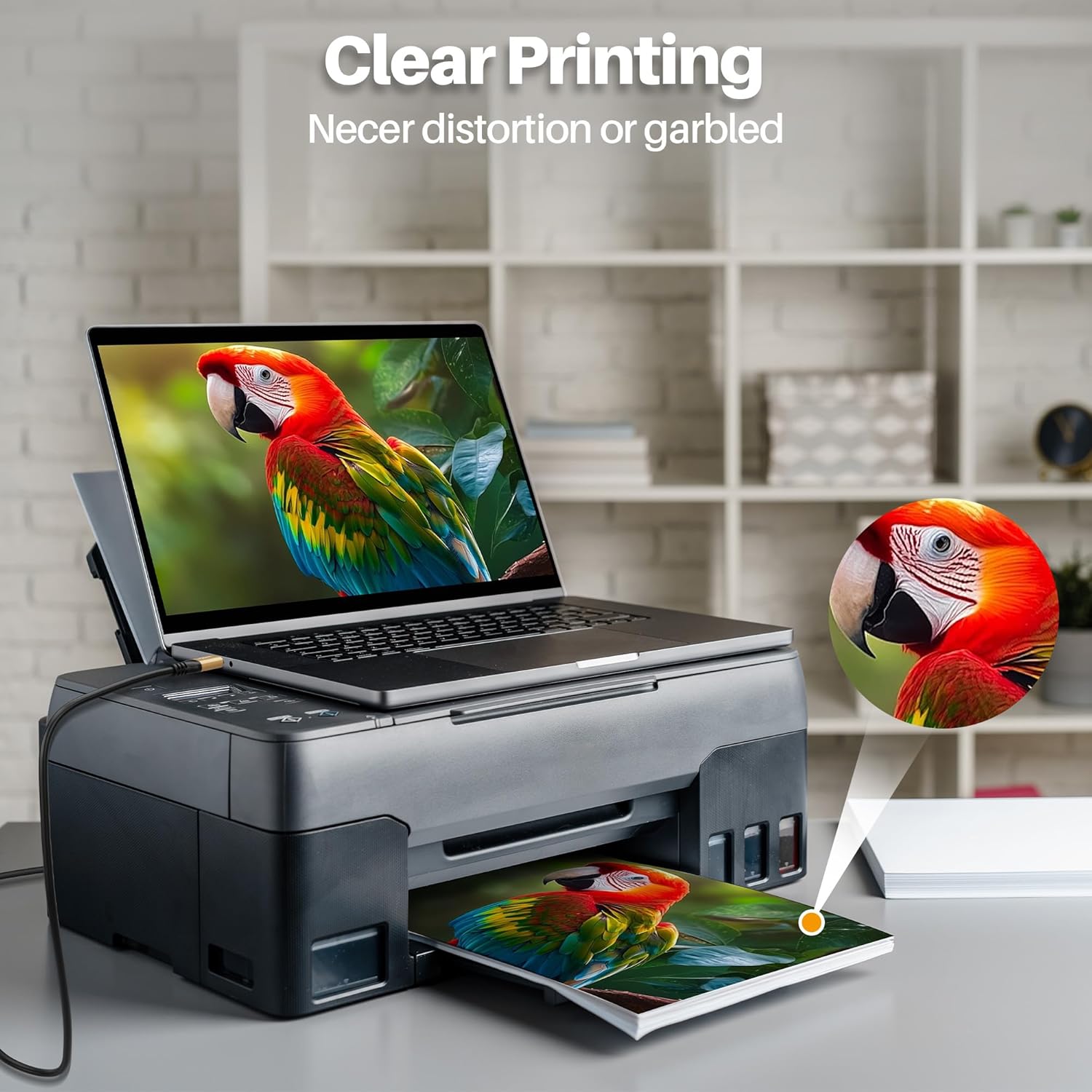 USB Printer Cable 50FT, Extra Long Type 2.0 A Male to B Male Scanner Cord, High Speed Print Cord for Audio Interface, Epson, HP, Canon, Dell, Midi Keyboard and More