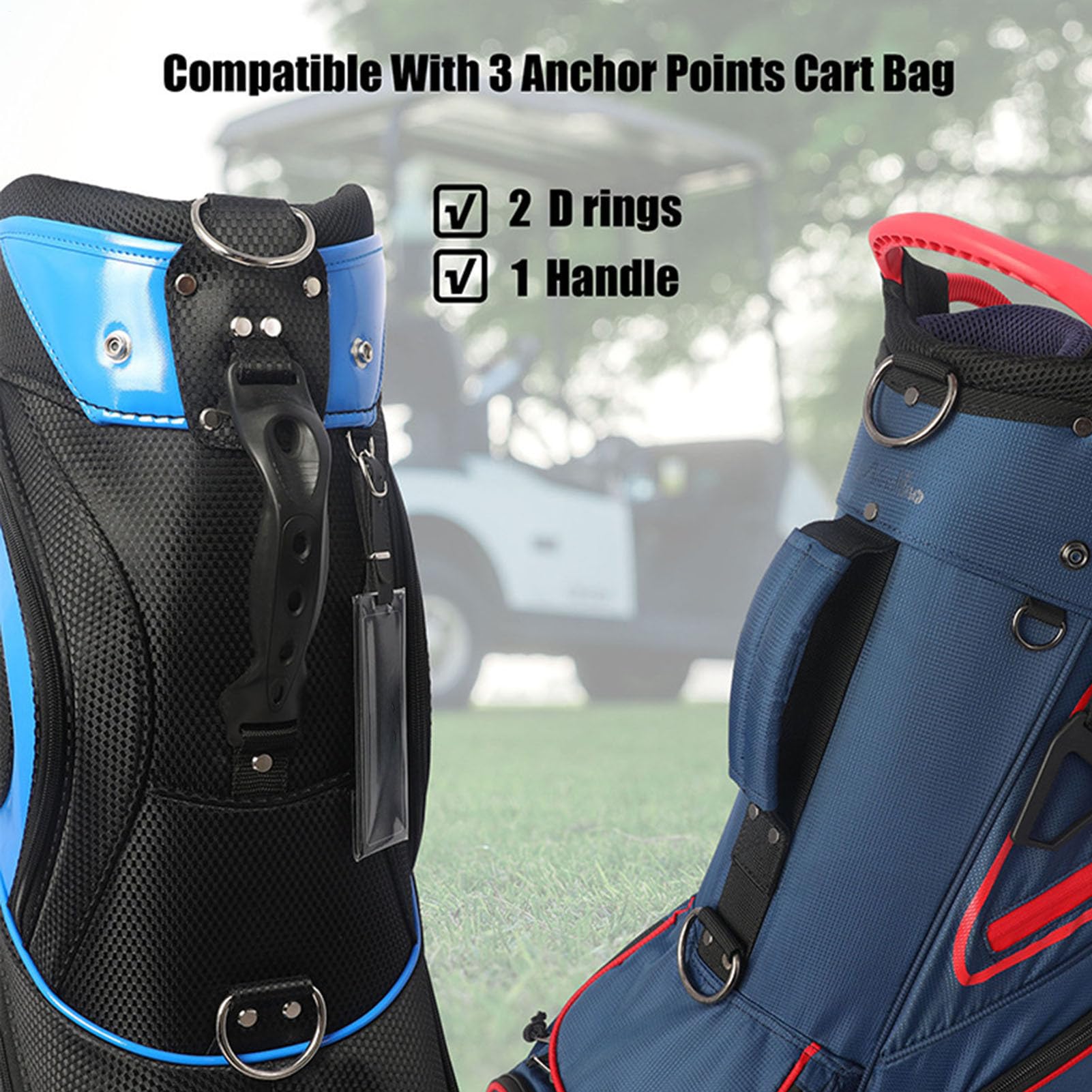 Correas para Bolsa de Golf, Correa de Hombro de Nailon Doble, Ajustable, Impermeable, Acolchada, Correas de Hombro de Repuesto, Bolsa de Golf, Correa de Hombro de Repuesto