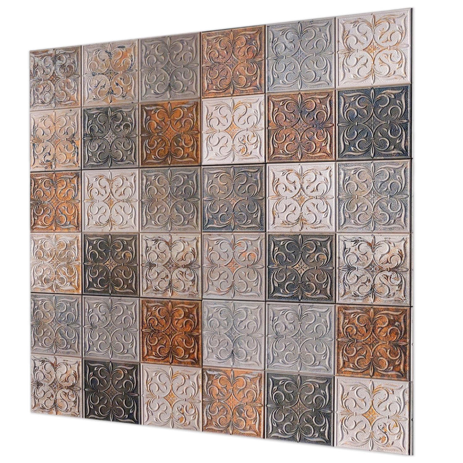 Tapisserie intissée impression de haute qualité Tulup carreaux 250x250 cm
