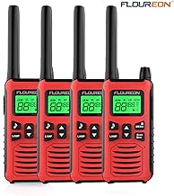 floureon Walky Talky for Outdoor 4 Pack Long Range Two Way Radio 22 Channel USB Cable Charging Walkie Talkies for Kids Adventures Camping Hiking(Red) - coolthings.us