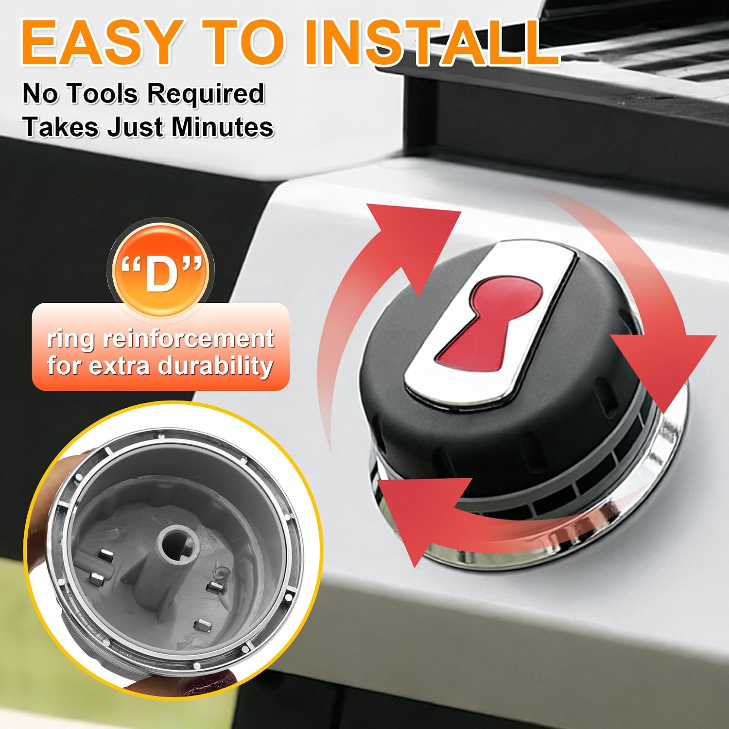 Upgraded 3PCS 88848 Gas Grill Burner Knobs Fit for Weber Genesis 300 Series