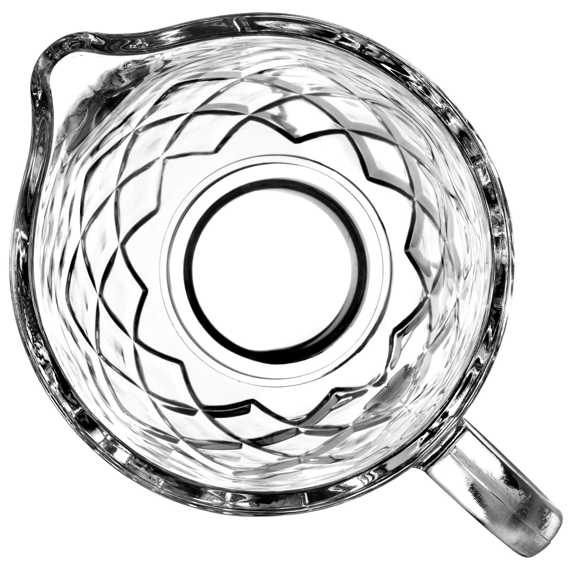 Bricco Latte Vetro Kadax Bricco Per Latte In Vetro Kadax - 200 Ml, Design Rombo, Per Panna E Salse Caraffa Elegante