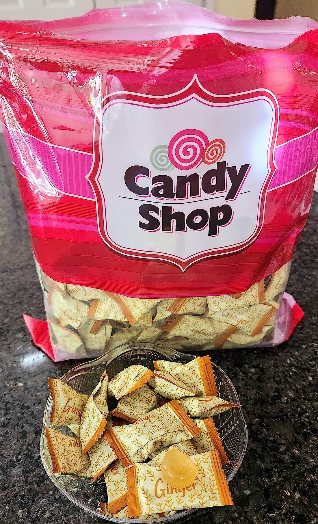 Ginger Hard Candy, Citrus Orange 2 lb bag, Individually