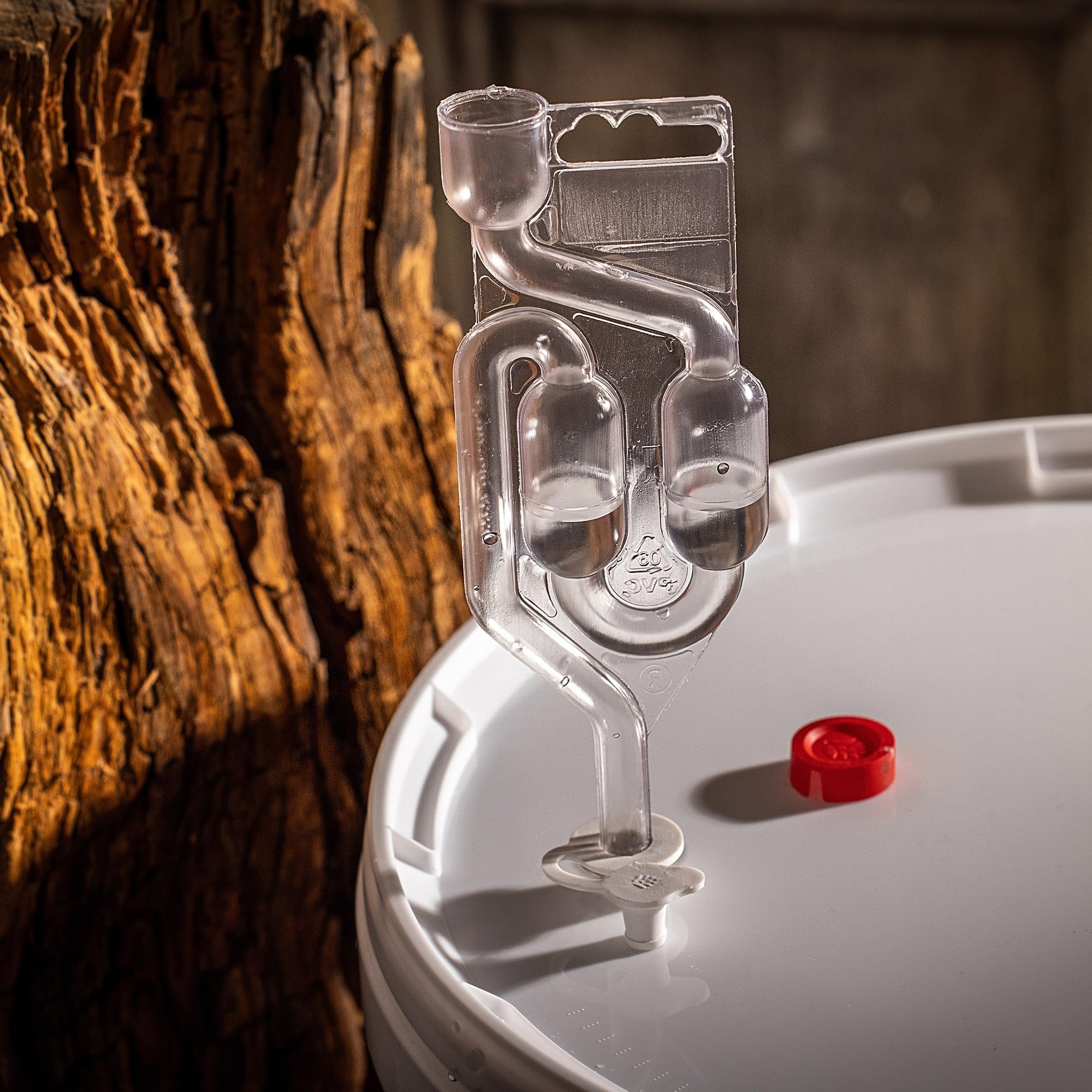 KADAX Seau de fermentation 33 l avec robinet, tubes de fermentation et bouchons en caoutchouc, récipient de fermentation en plastique avec robinet de vidange, bouchon de fermentation et bouchon pour