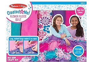 Melissa & Doug Created by Me! Flower Fleece Quilt No-Sew Craft Kit...