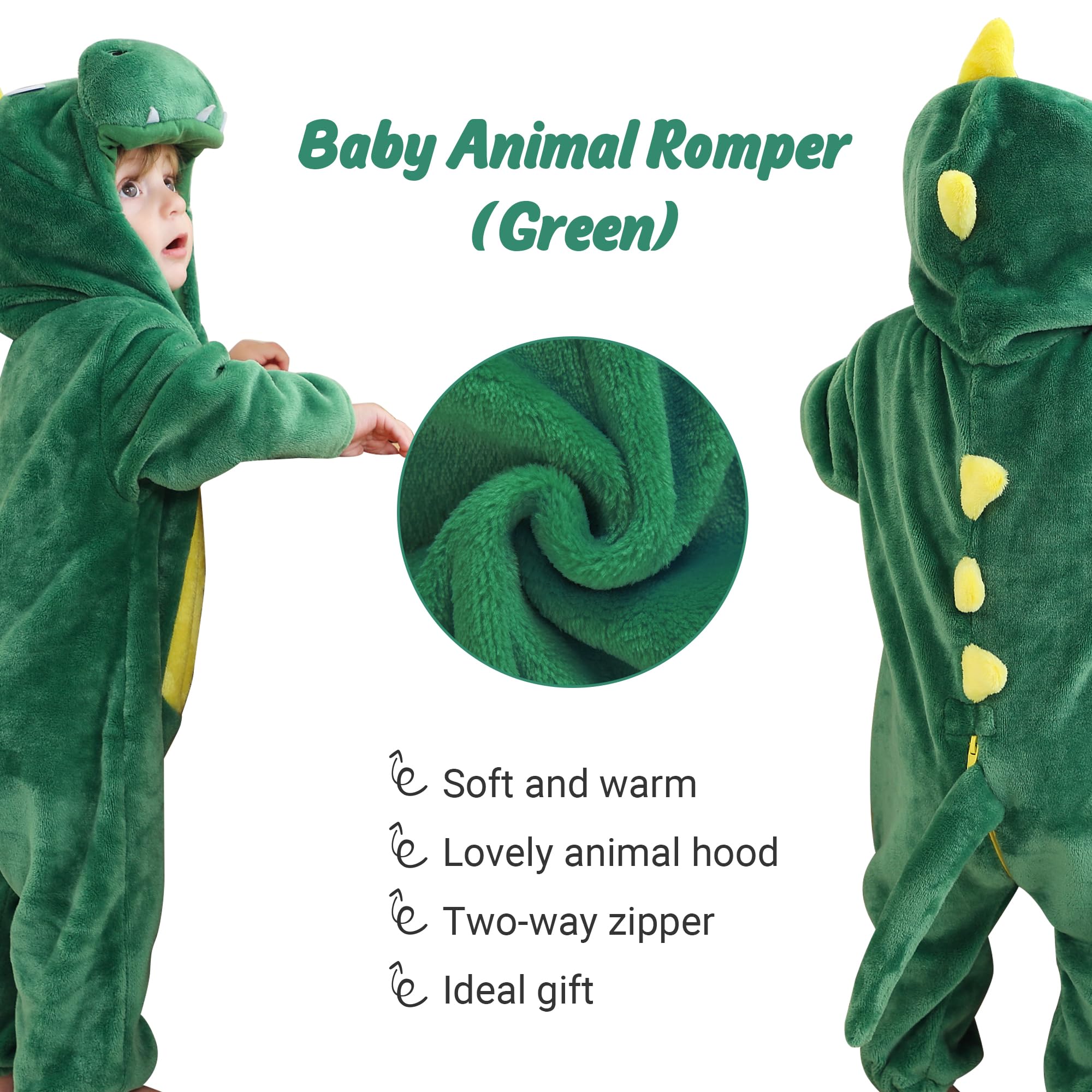Costume Cosplay di Halloween Unisex con Cappuccio a Forma di Animale per Neonati Maschi e Femmine 2-36 Mesi
