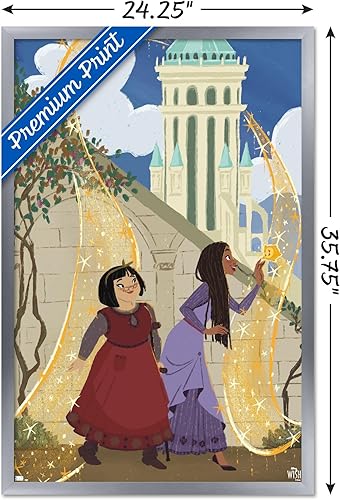 Miniatura 3 de Trends International Disney Wish - Póster de collage de 3 (amigos), póster de pared, 22.37 x 34.00 pulgadas, versión enmarcada plateada