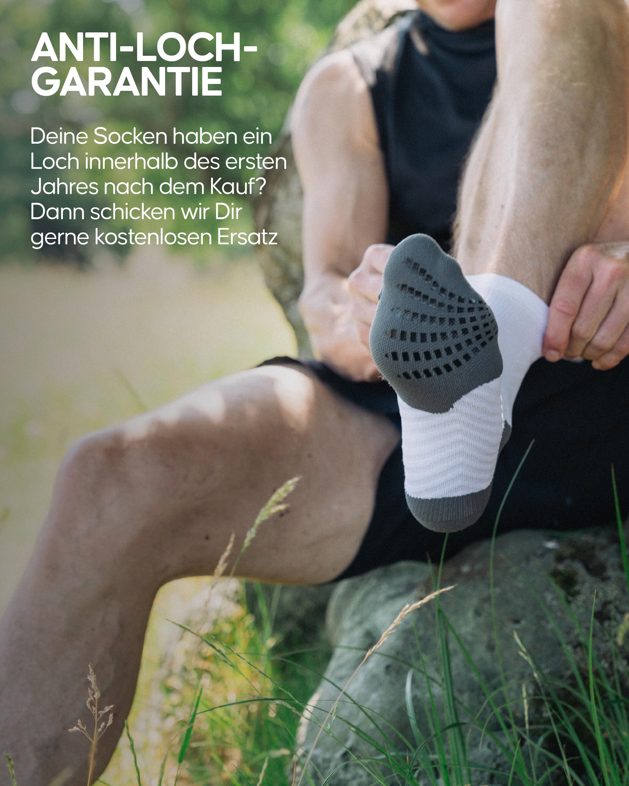 DANISH ENDURANCE Premium Grip Sportsocken, Rutschfeste Laufsocken, Performance Grip Socks, Anti-Rutsch, Sport Stoppersocken, Padel, Laufen, Fußball, Kompression & Blasenschutz, für Damen & Herren