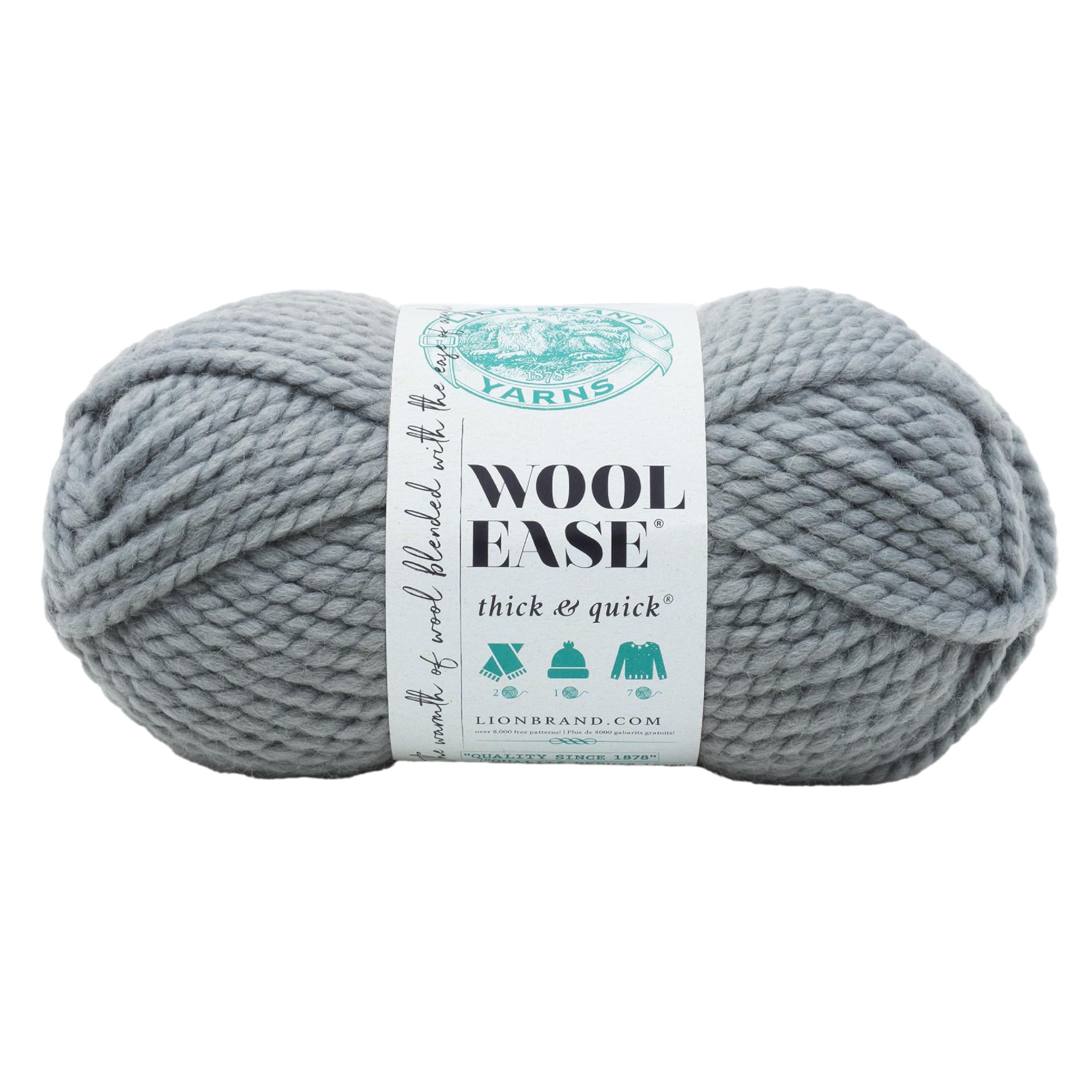 Lion Brand Yarn Company 640-148 Wool-Ease Thick & Quick Yarn, Slate