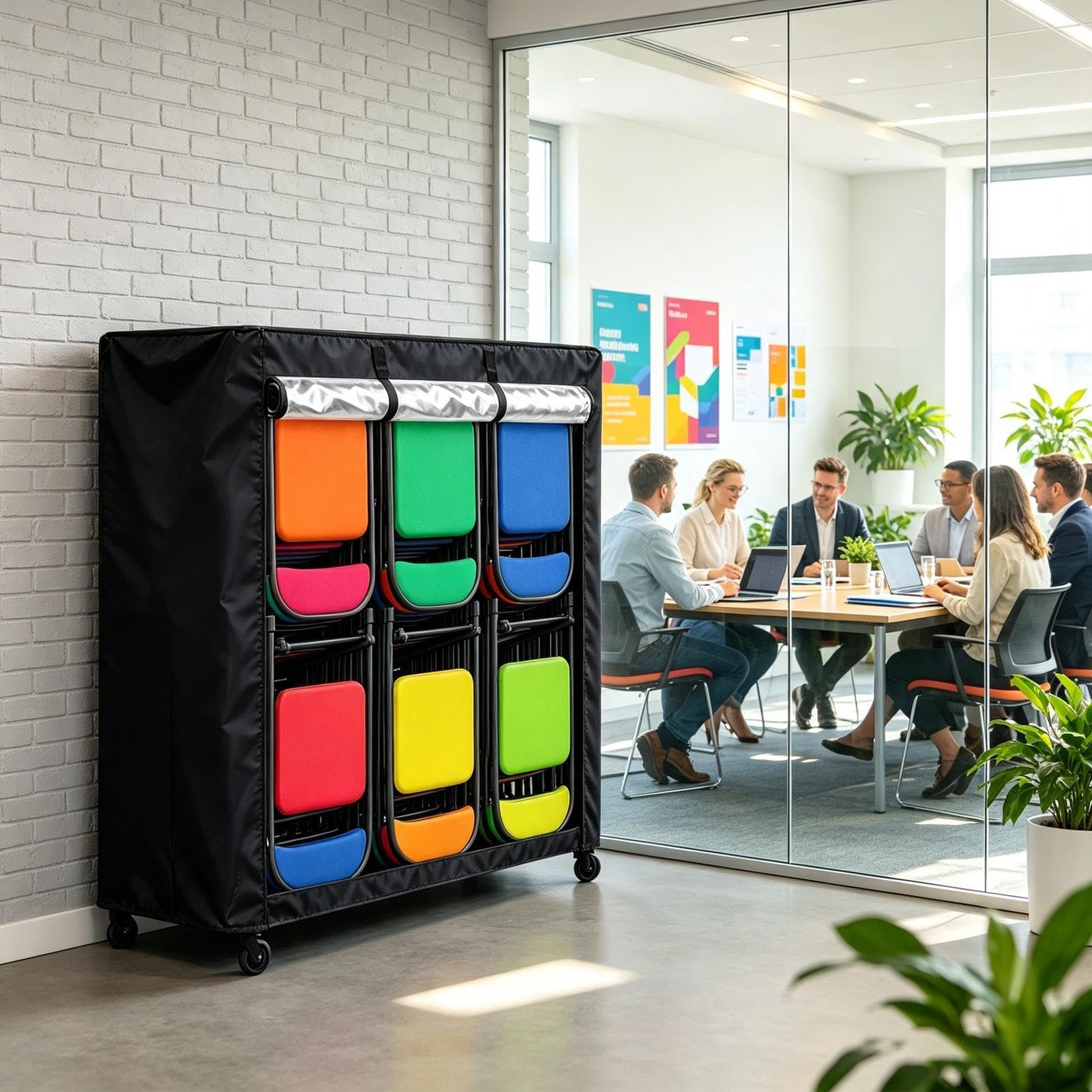 na krzesło, odporny na promieniowanie UV, pyłoszczelny, wiatroszczelny ochraniacz do przechowywania | 183 x 94 x 183 cm składany pokrowiec do przechowywania na krzesło ogrodowe podwórko balkon patio, trawnik