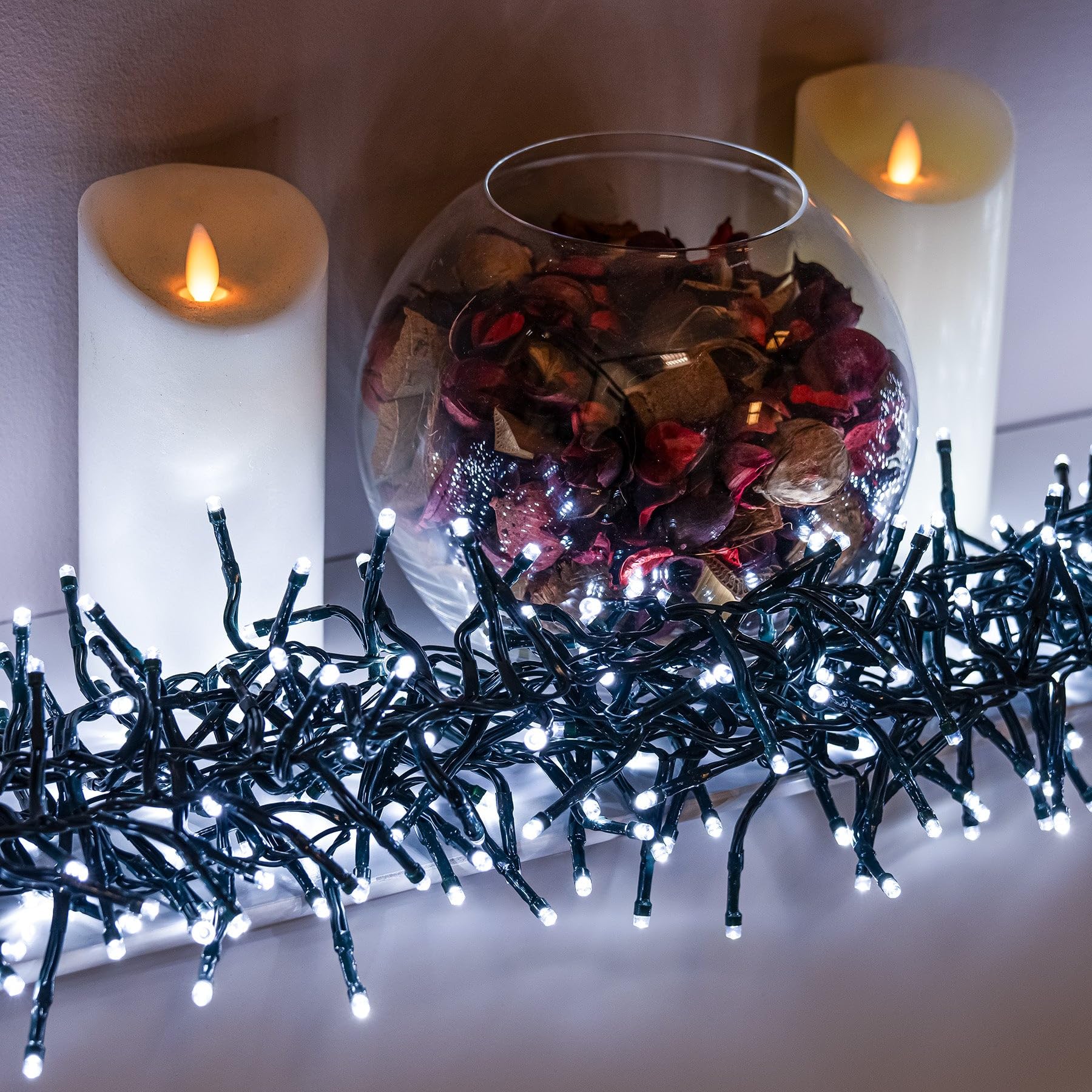 The Christmas Centre LED Cluster Christmas Lights - White - 720 LEDs