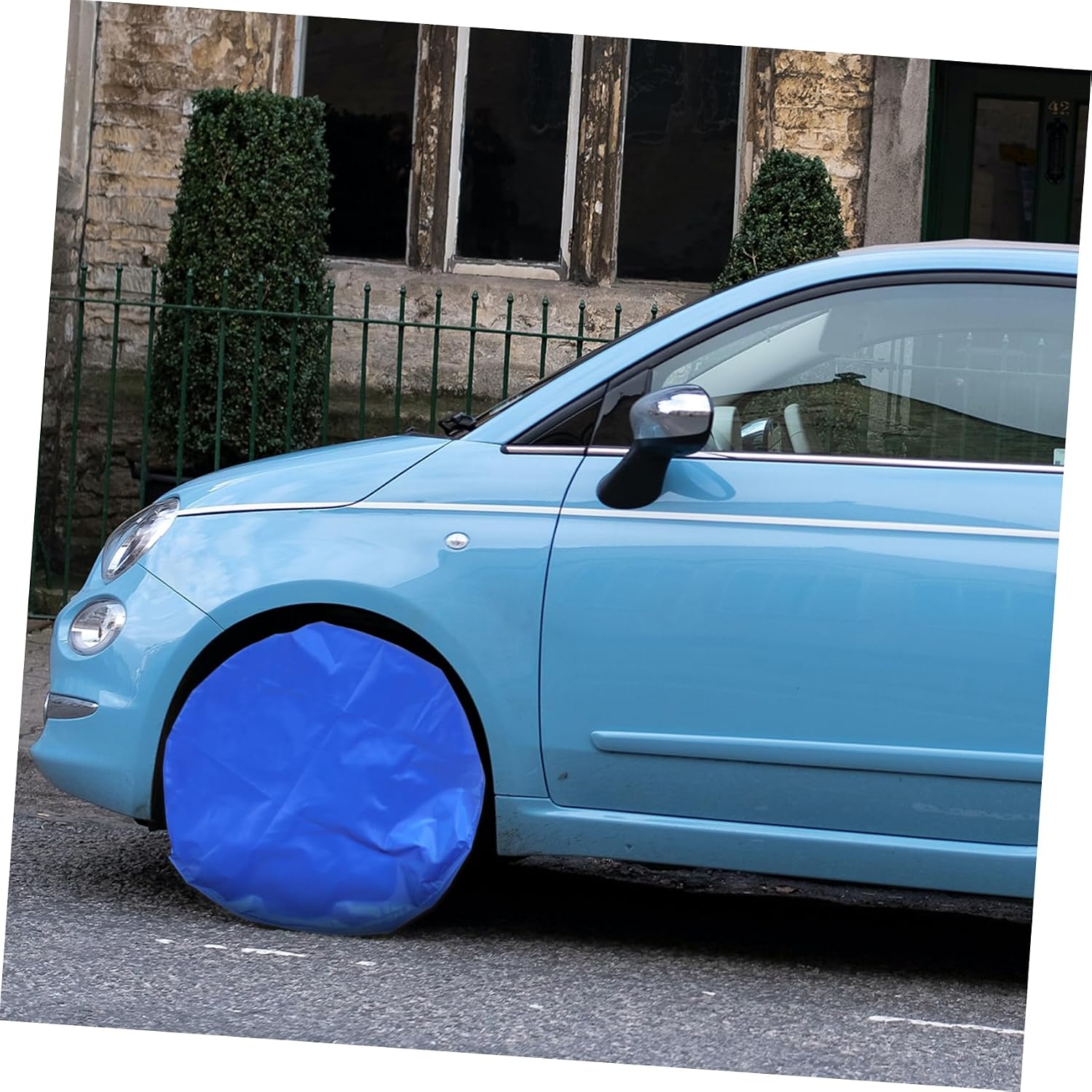 Mikinona 4pcs Wheel Covers for Rv and Camper Tire Protector Tire Covers for Trailer Weather