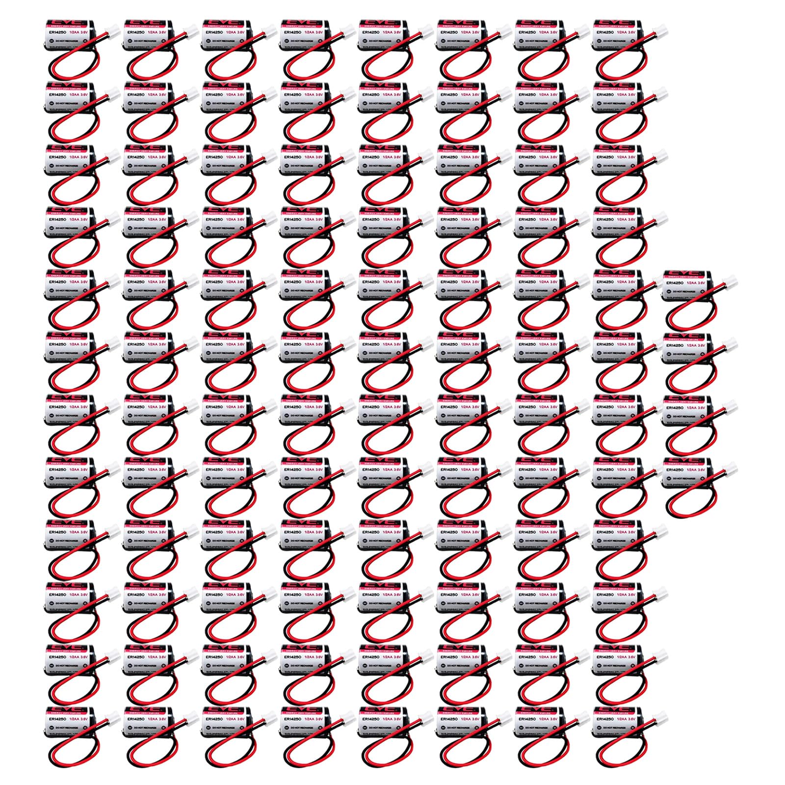 100 Pack EVE ER14250 3 6V 1200mAh Non-Rechargeable Lithium Battery Compatible with EVE ER14250 1 2 AA LS14250