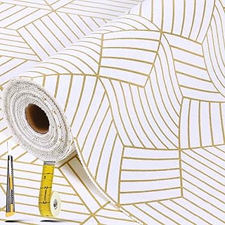 Shelf Non-Slip Gold Geometric Shelf Liner