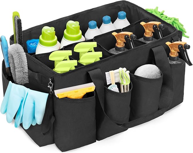 HODRANT ExtraLarge Cleaning Caddy Organizer with Sturdy Pad & Handles