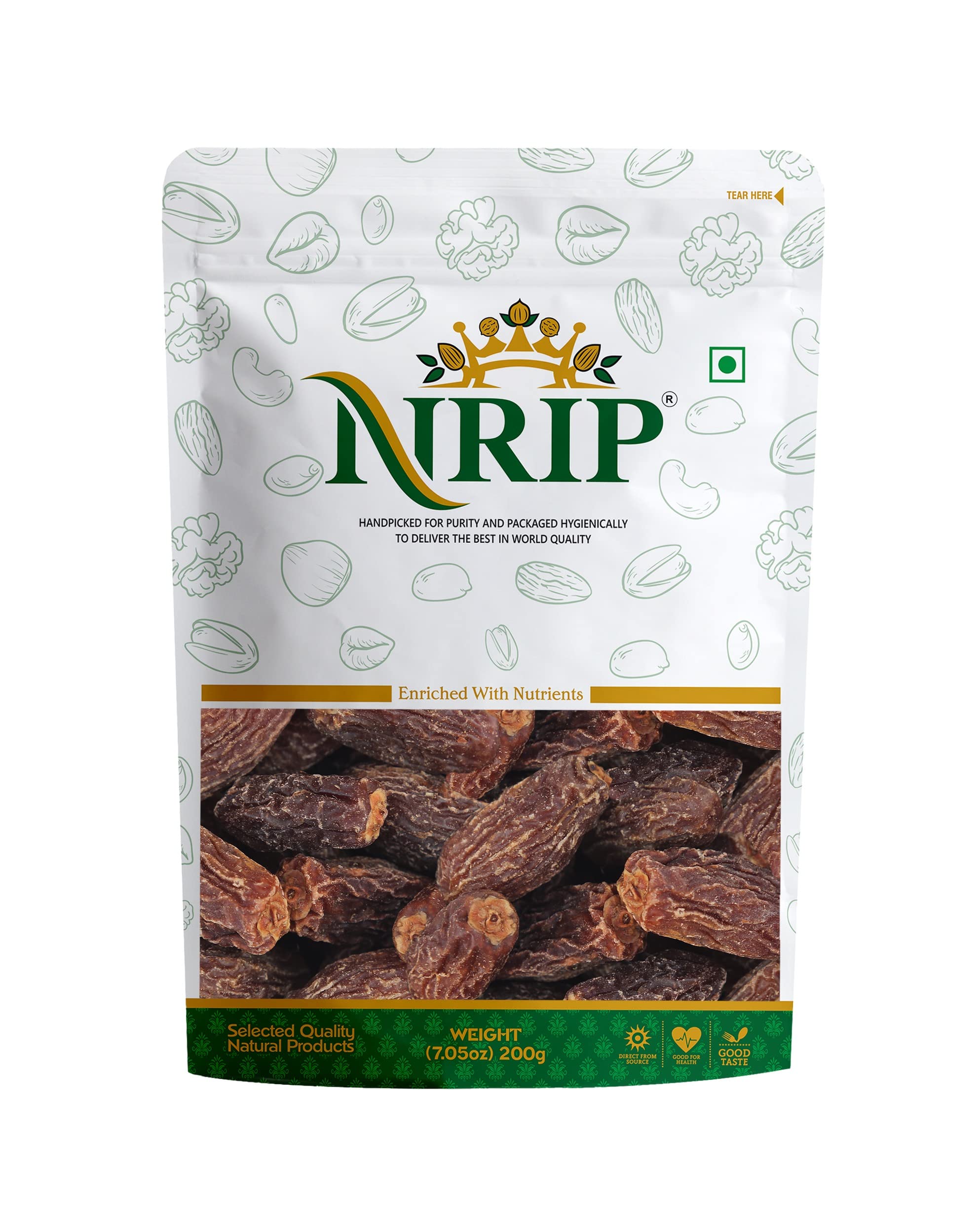 NRIP Black, Brown Dates Dry/Sukha Khajoor (Kala Chuara) 200 Gm (B09WDYNM9Y) Amazon Price History, Amazon Price Tracker