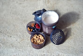 Smartshake Original 2GO, 20 oz Shaker Cup, Gunsmoke Black (Packaging May Vary)