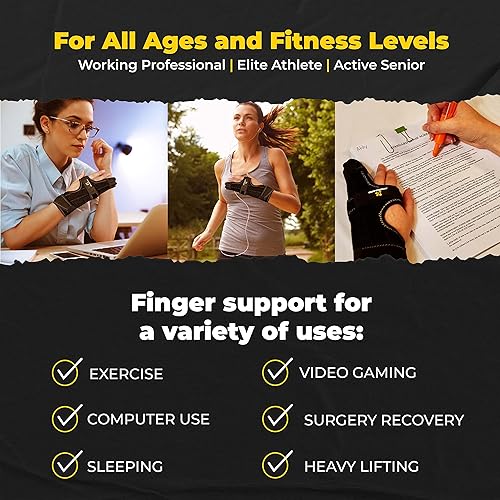 Miniatura 5 de CopperJoint Férula de dedo meñique, soporte de dedo gatillo para metacarpios medios y nudillos, férula de boxeador y férula de canalón cubital para