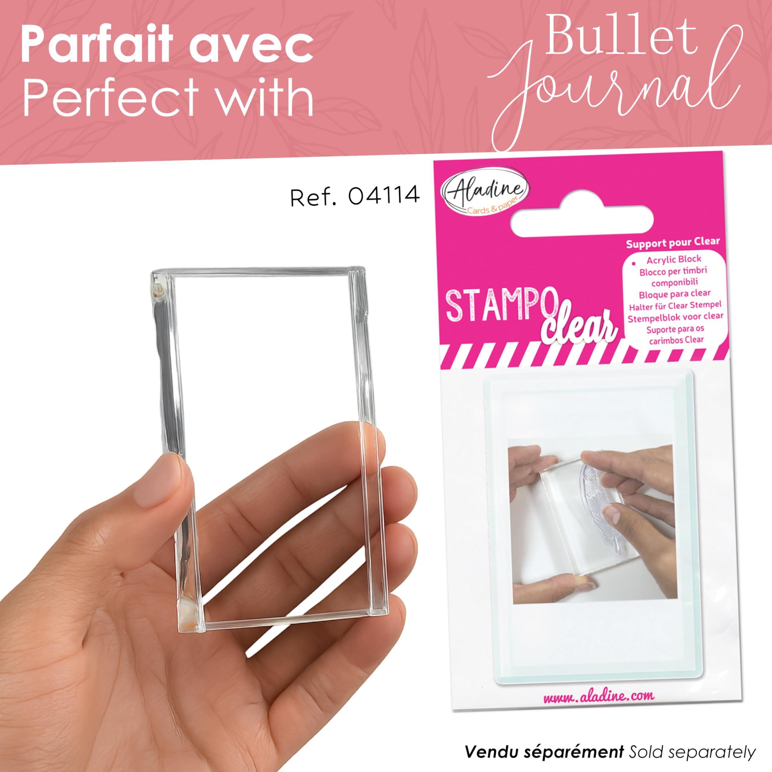 Aladine - Stampo Bullet Clear MIESIĄC ORGANIZACJI - Płyta z piankami, silikonowy ślad - Idealny do Bullet Journal, scrapbookingu, zeszytów - DIY 3958 Kreatywny wypoczynek Czarny