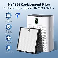Vista 2 de CHIVALZ 4 Pack HY4866 True HEPA Replacement Filters Compatible with MORENTO HY4866 Air Purifier, WESTHEY HY4866 Air Purifier and YIOU M1 Air Cleaner