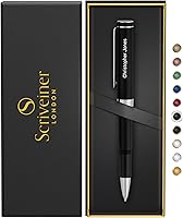 Vista 15 de Scriveiner Green Rollerball EDC Luxury Pen, Stunning Pocket Pen with Chrome Finish, Cool Writing Pen, Best Gift for Men & Women, German Schmidt