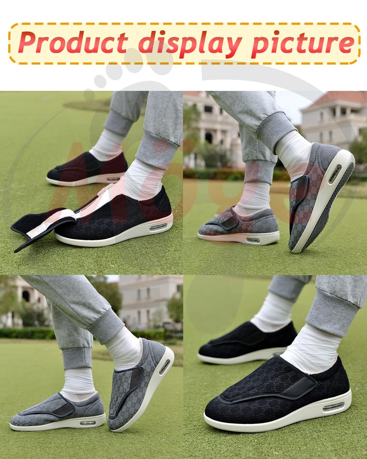 Scarpe Donna a Strappo, Lana Caldo Inverno Scarpe Ortopediche Uomo, Scarpe Diabetici Extra Larghe per Piedi Gonfi Scarpe da Passeggio Regolabili per La Neuropatia Dolorosa