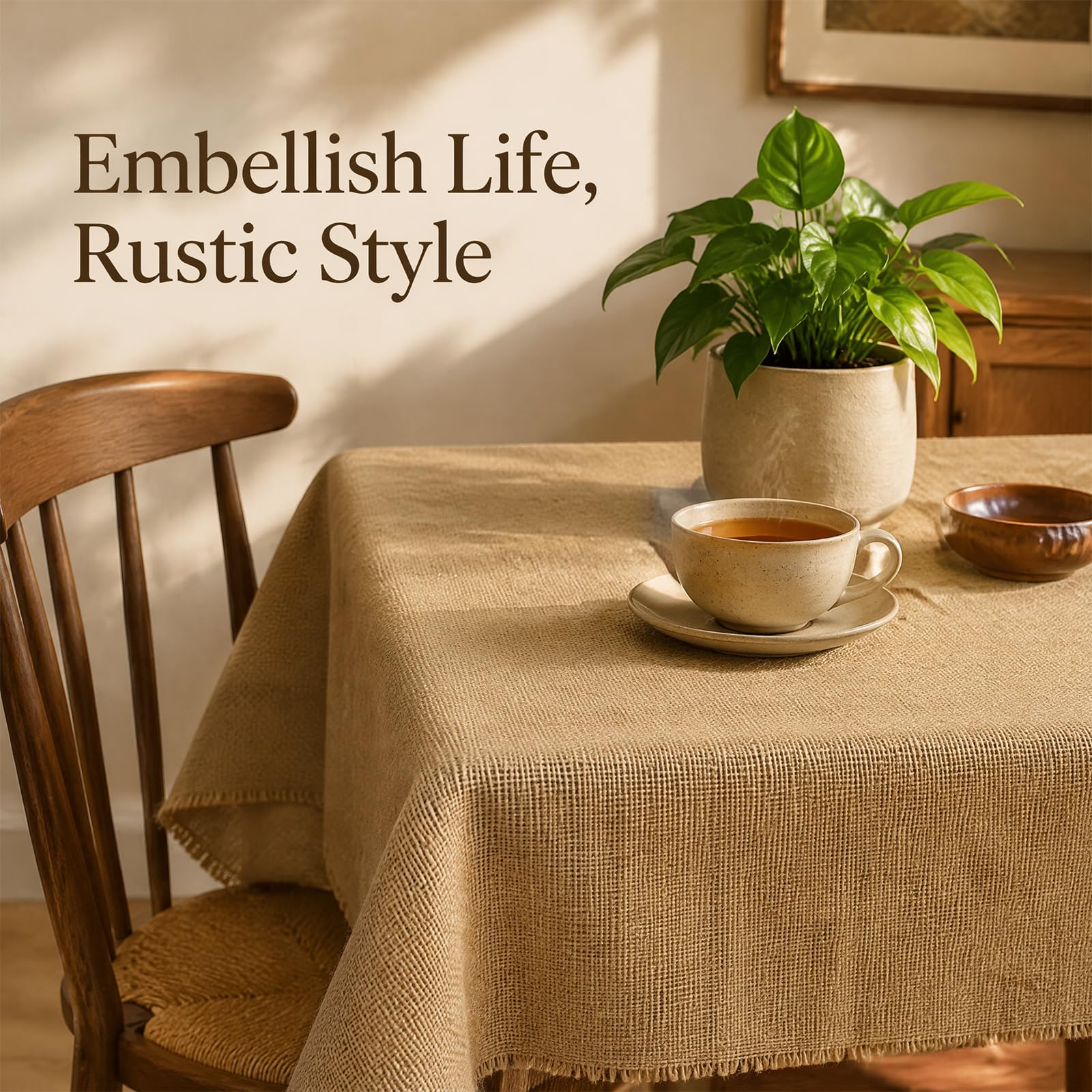 Tessuto di iuta naturale al metro, tessuto di iuta per bricolage, coperta di iuta in fibre naturali, 280 g/m², per casa, giardinaggio, accessori per feste, progetti fai da te (iuta, 500 x 160 cm)