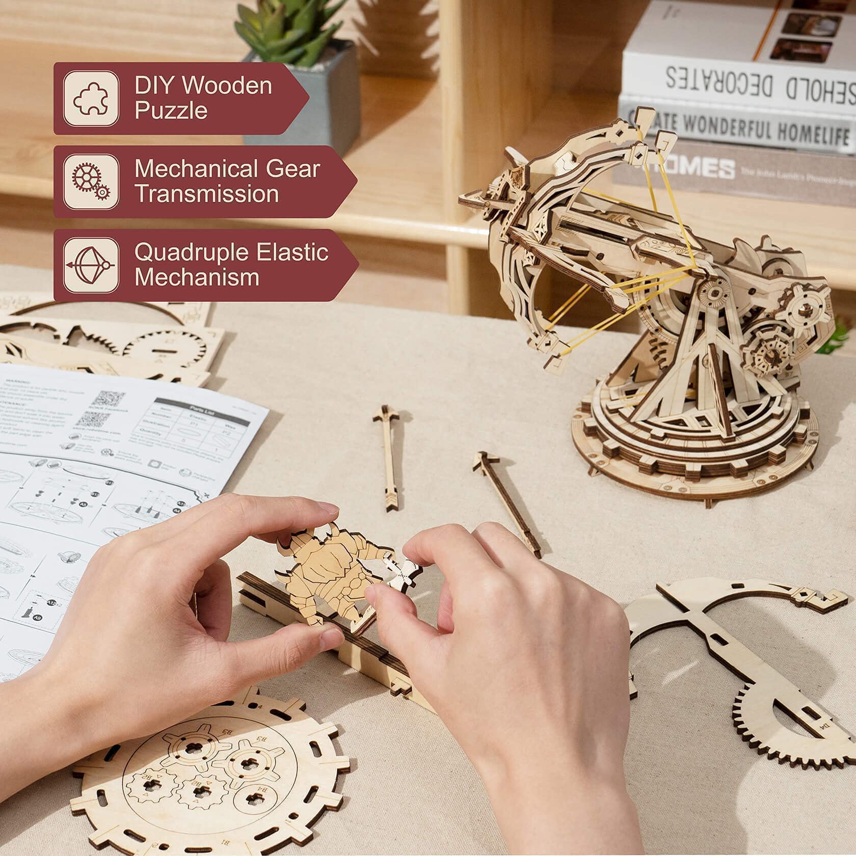 Amazon.com: ROKR 3D Wooden Puzzles for Adults Set Bundle - Wooden