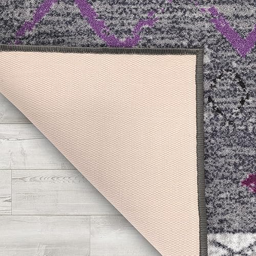 Miniatura 5 de Antep Rugs - Alfombras antideslizantes de 8 x 10 pies (antideslizante) con parte trasera de goma, de estilo antiguo, bohemio, marroquí y con pelo