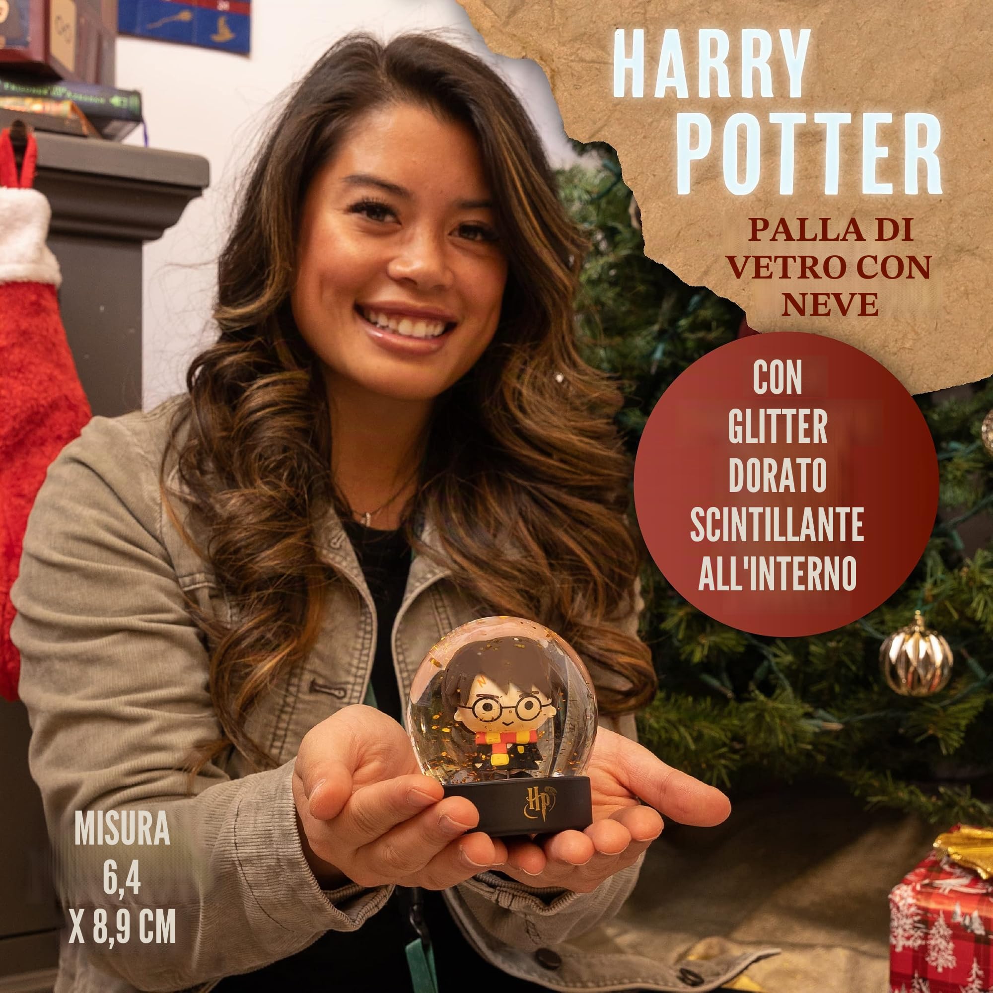 Paladone - Calendario dell'avvento di Harry Potter, cubo con 24 regali, conto alla rovescia per Natale