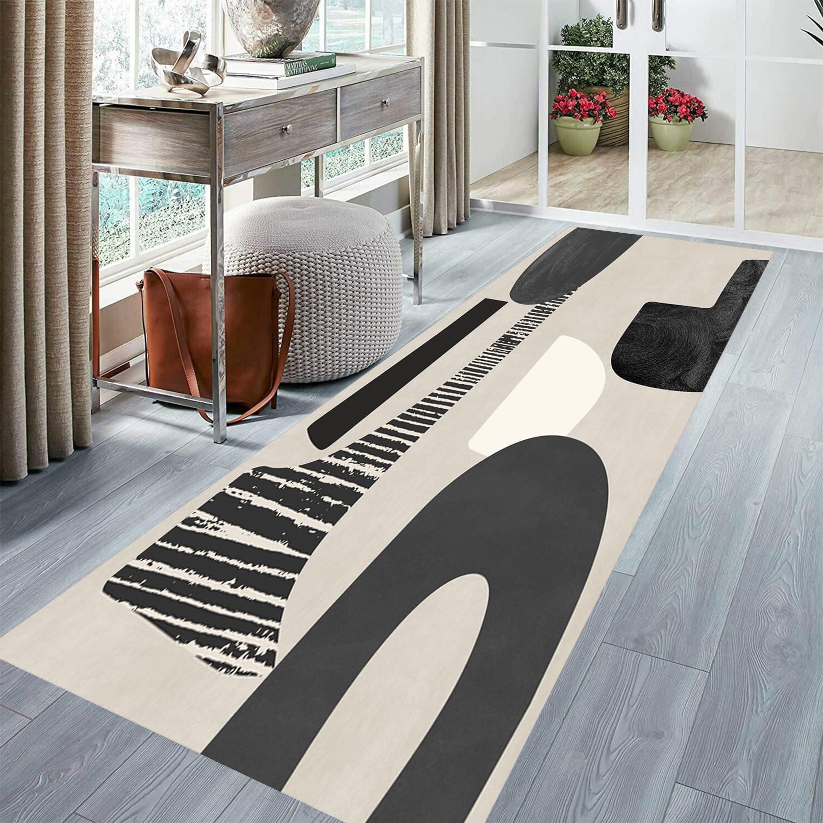 Generico Tappeto Zerbino per Interni 70 x 410 cm Lavabile Antiscivolo Tappeto Lungo Resistente all'Usura Lavabile in Lavatrice per Cucina Ingresso Corridoio H