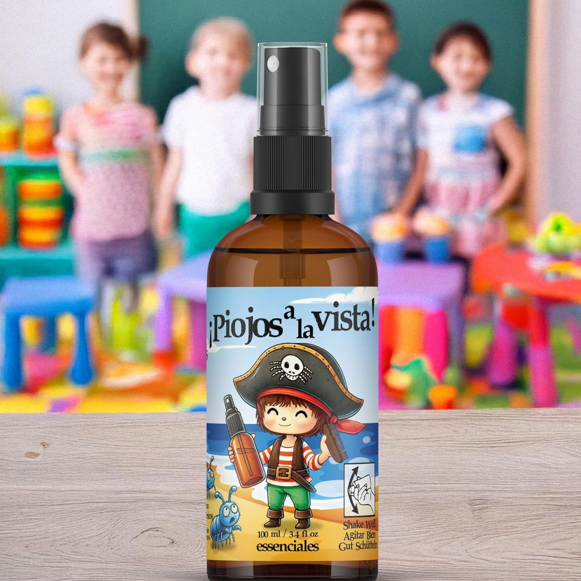 Repelente Piojos con Árbol de Te 100% Natural - Sin Piretrinas ni Permetrinas - Tratamiento antipiojos eficaz para niños con olor agradable y efecto desenredante pelo niñas
