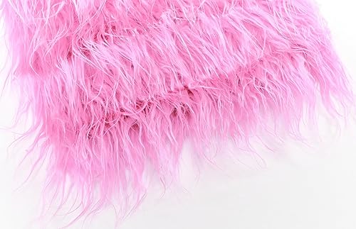 Miniatura 114 de Tiras precortadas de tela de piel sintética lanuda y esponjosa para gnomos, barba, cosplay, decoración enana (blanco, 8 x 60 pulgadas)