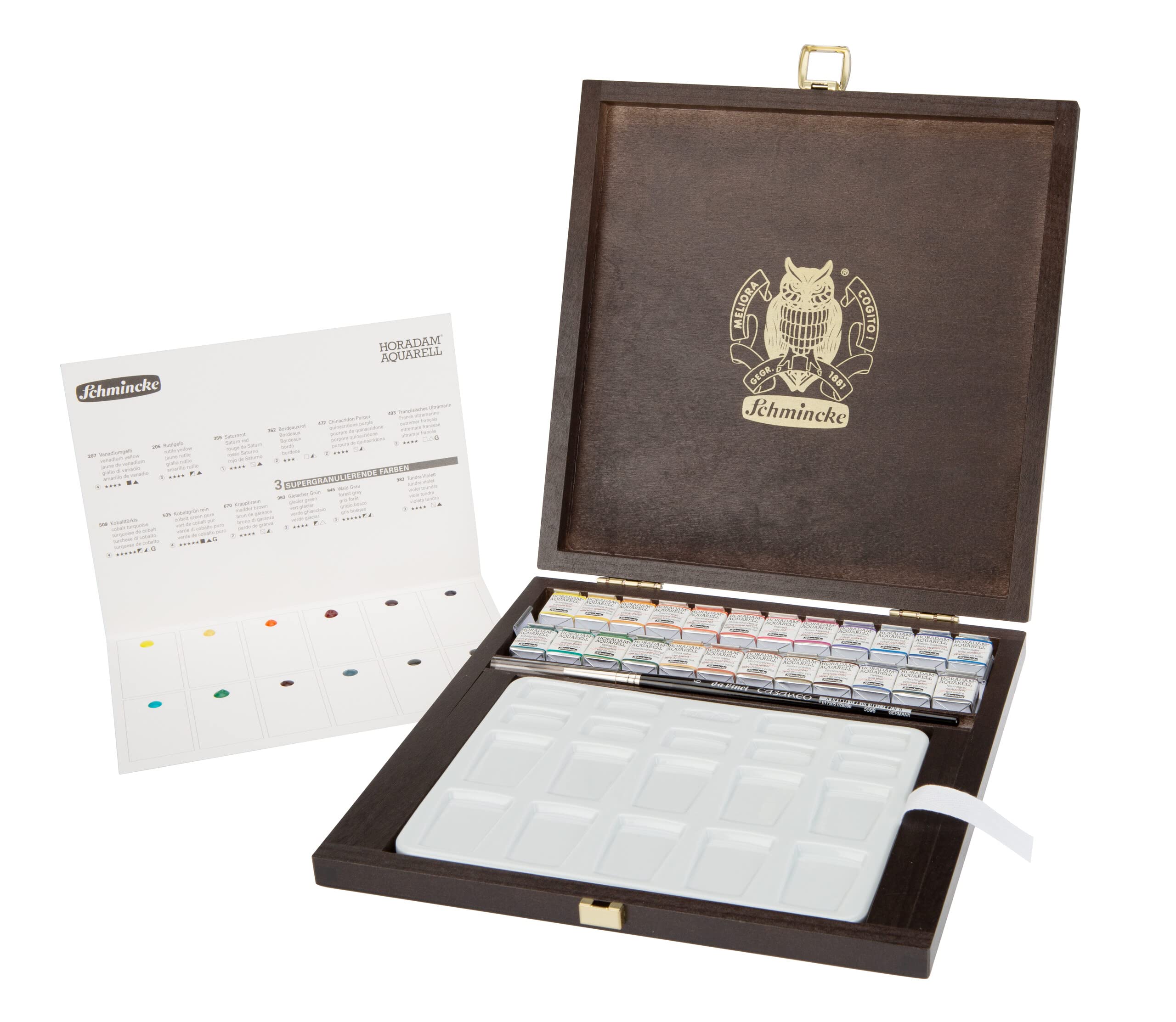 Amazon.com: Schmincke - HORADAM® AQUARELLdark Wooden Box with 24