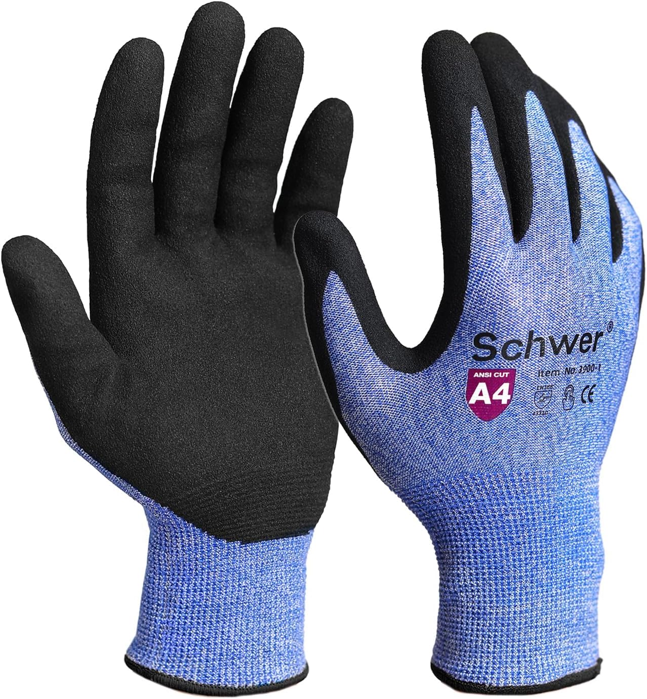 Schwer AIR-SKIN Cut Resistant Work Gloves AR3900 with Extreme Lightweight & Thin, ANSI A4 Wire Metal Gloves for Fishing, Refined Work, Touch-screen,Non-PFAS, 3D-Comfort Fit, Breathable, 1 Pair, L