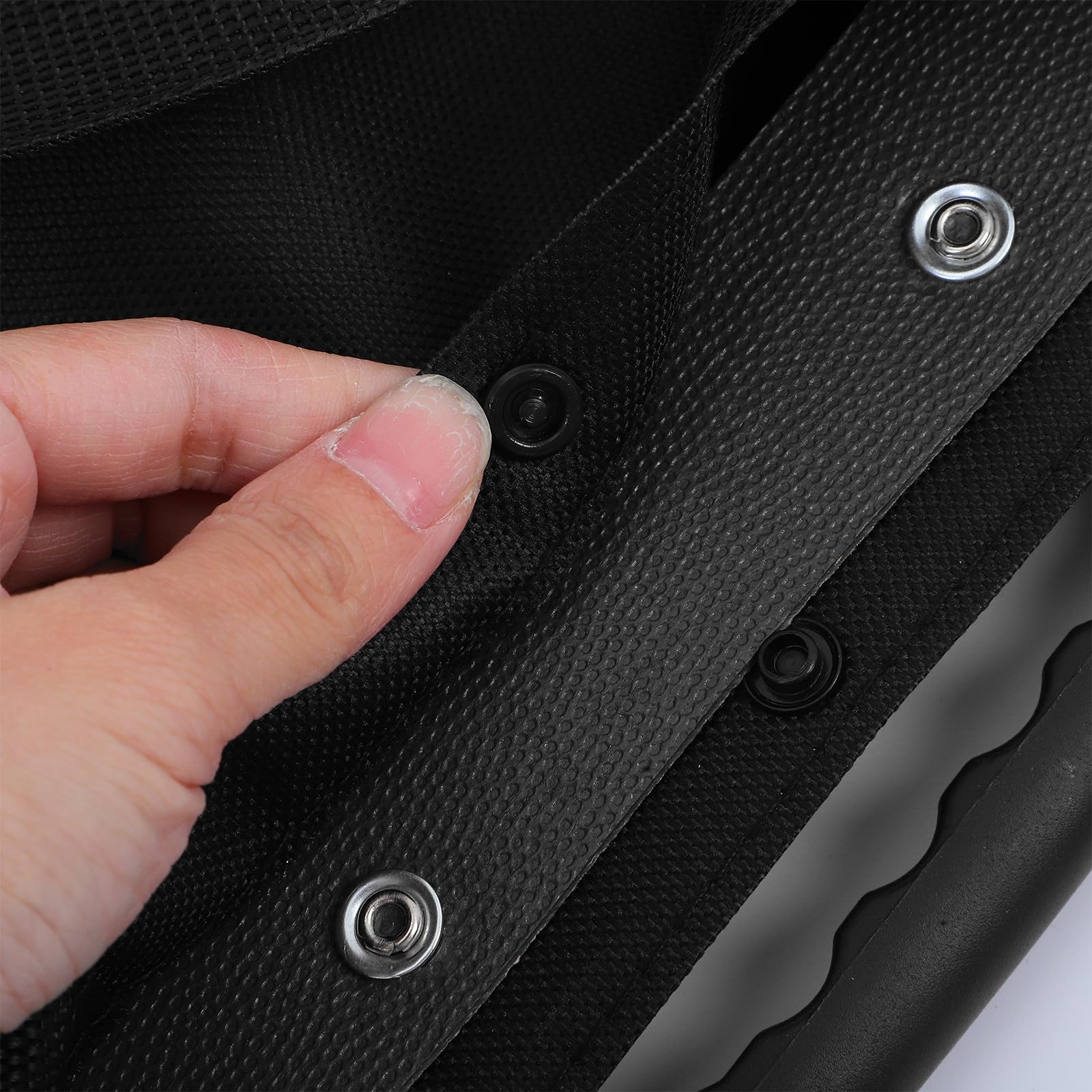 Cact - Carrito plegable con ruedas pequeñas, acero al carbono y tela, ideal para transportar artículos de la casa y la casa, color negro