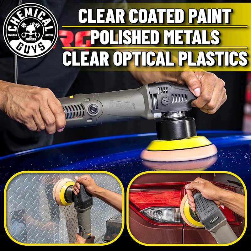 Chemical Guys TORQX Random Orbital Polisher Complete Car Detailing Kit - Pads, Pad Cleaner, Conditioner & Towels, Safe for Cars, Trucks, SUVs, Motorcycles & More, 700W 8mm Throw - 12-Piece 12 ITEM KIT