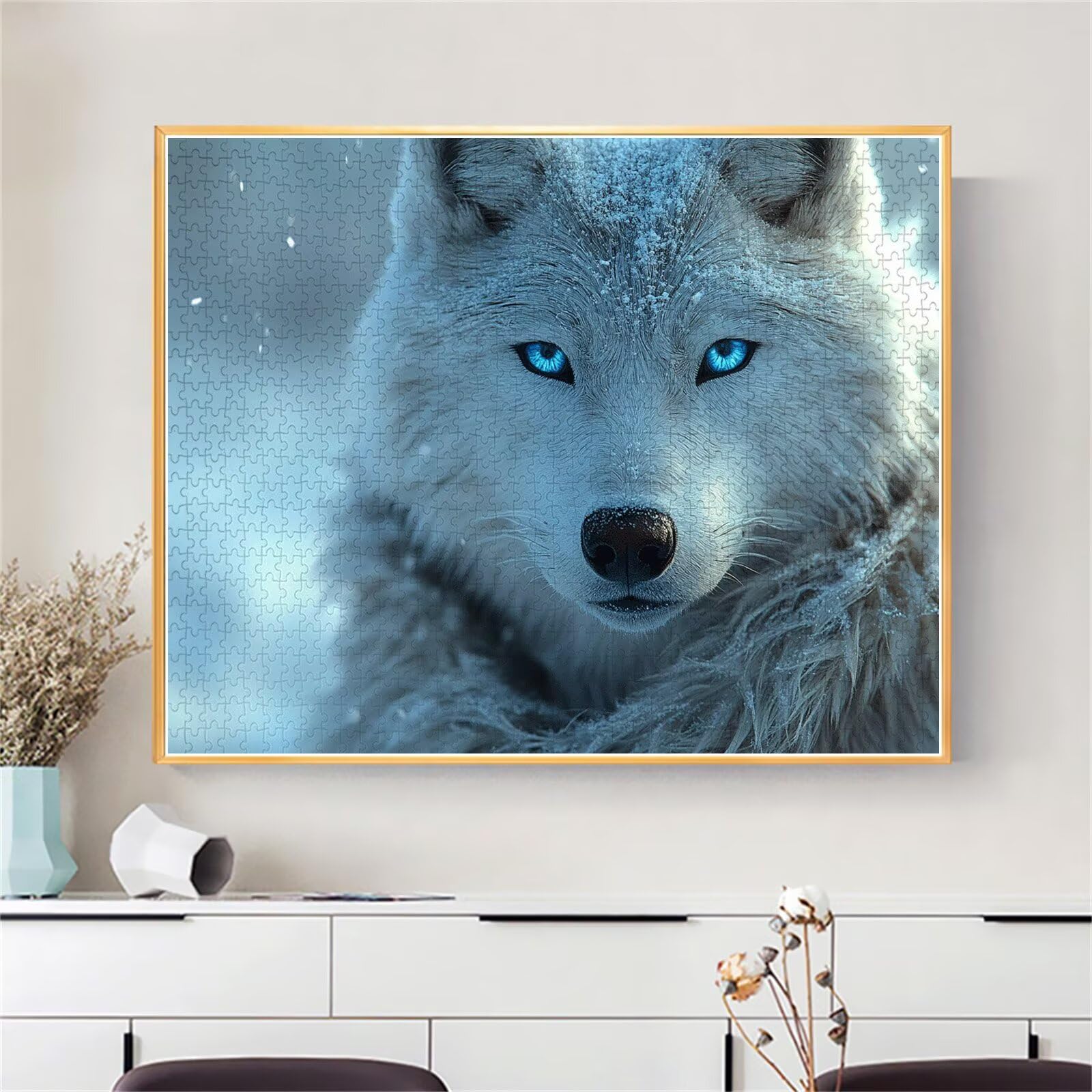 Puzzle Erwachsene 2000 Teile Wolf Tier Educa Jigsaw für Kinder ab 8 Jahren Mädchen Jungen, Erwachsene Impossible Klassische Puzzles Schwer, Anspruchsvoll Spielspaß, Als Familienspiel 70x99cm t-414