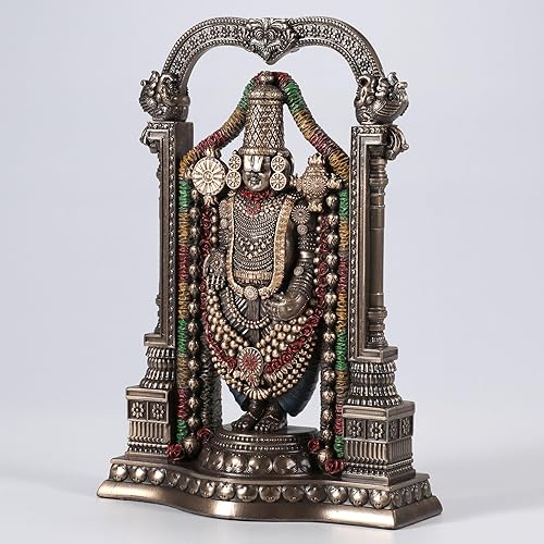 Miniatura 4 de Veronese Design Señor Venkateswara de 8 3/8 pulgadas como Balaji Resina Fundida en Frío Acabado Bronce Estatua