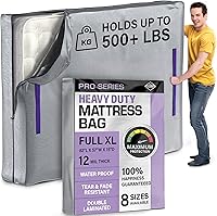 Vista 1 de Protector de colchón tamaño matrimonial XL para mudanza y almacenamiento, funda de colchón resistente de 10 mil de grosor impermeable para mudanzas